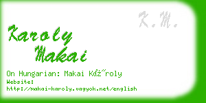 karoly makai business card